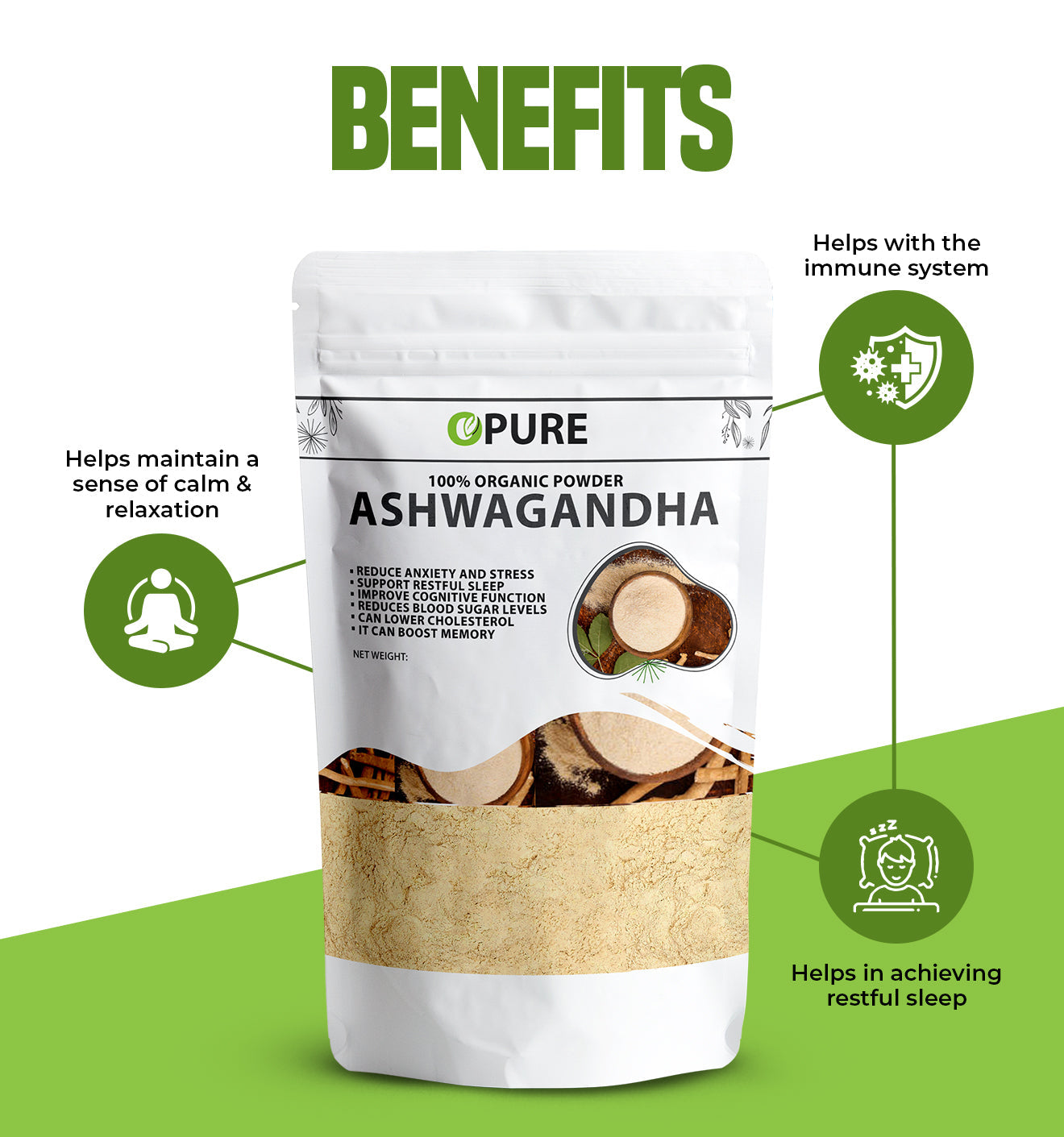 Certified Organic Ashwagandha Powder | Energy, Focus & Immunity Support