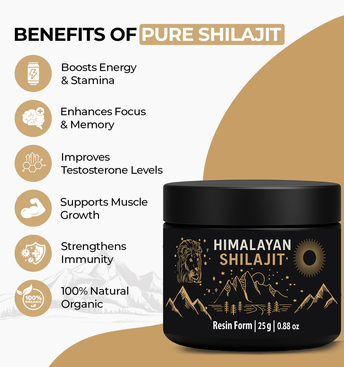 The Gold of Mountains 100% Pure Himalayan Shilajit